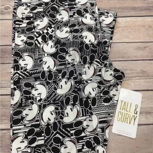 LuLaRoe Black and White Mickey Mouse Leggings